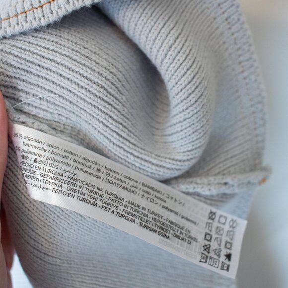 ZARA Overall Jumper Skirt Neutral Minimalist Utility Apron Mini Dress Style M - Picture 6 of 7